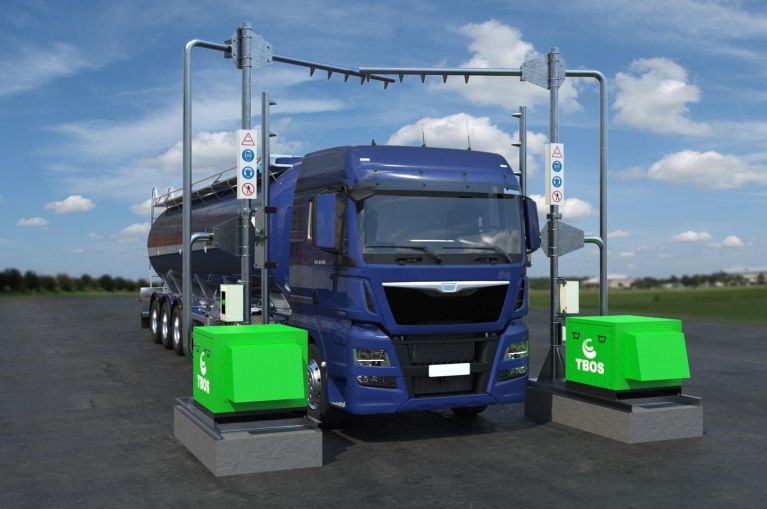 Truck Blow Off Station Plastic Pellet Removal